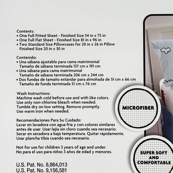 PEANUTS Snoopy FULL Size Sheet Set (Charlie Brown Lucy Linus and the gang) - Picture 3 of 3